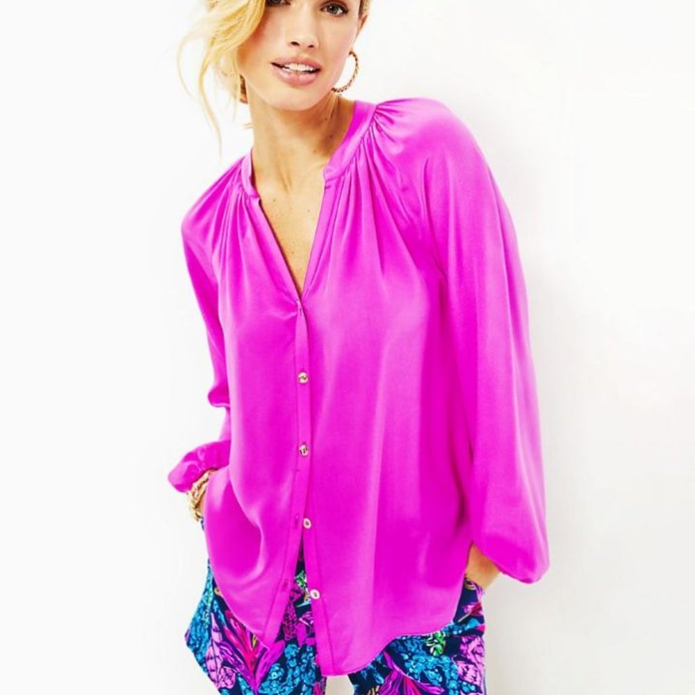 Lilly Pulitzer Saige Silk Top